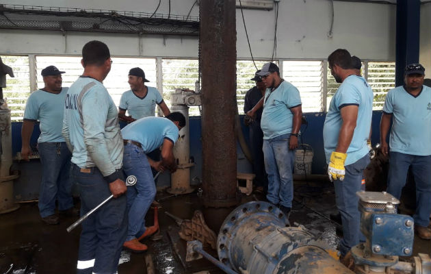 Los trabajos de reparación de la planta potabilizadora culminó en horas de la madrugada. Foto/Thays Domínguez