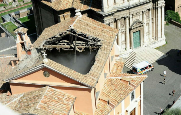 Se trata de la iglesia de San José de los Carpinteros, situada en el Foro Romano.