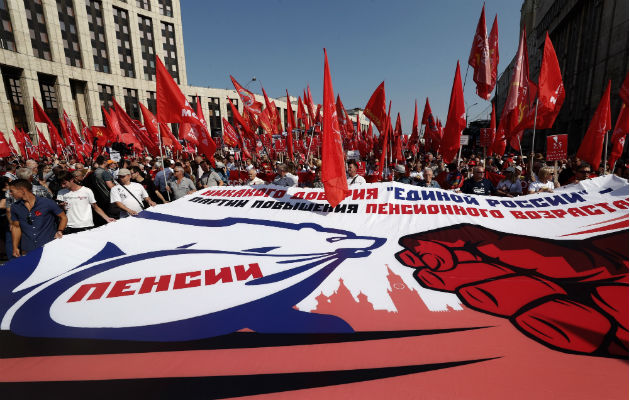 También se reportaron protestas en Vladivostok, al oriente del país. Foto: AP.