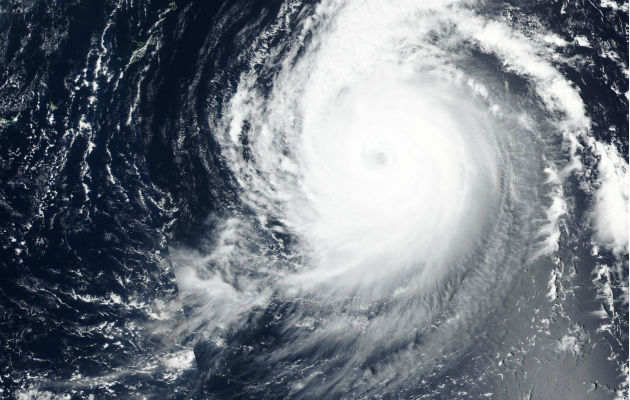Imagen de satélite facilitada por la NASA que muestra el tifón Jebi. Foto: EFE 