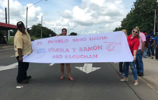 Manifestantes aseguran que lucharán hasta las últimas consecuencias para obtener respuesta del MOP. FOTOS/Cortesía