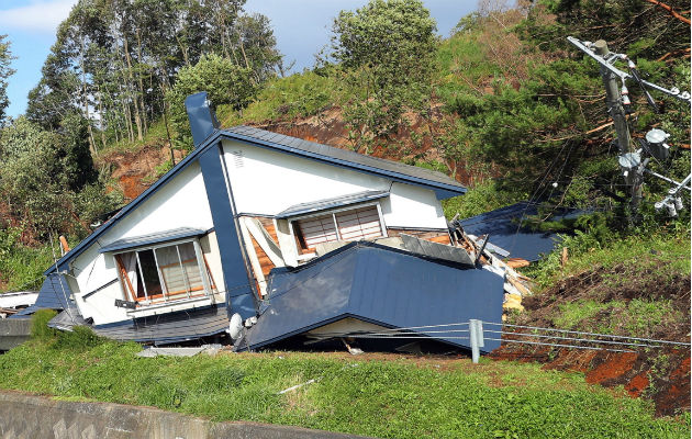 Vivienda destruida en Atzuma (Japón). Foto: EFE. 
