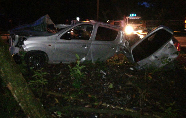  El exceso de velocidad pudo haber ocasionado el accidente de tránsito en Chiriquí. Foto: José Vásquez. 