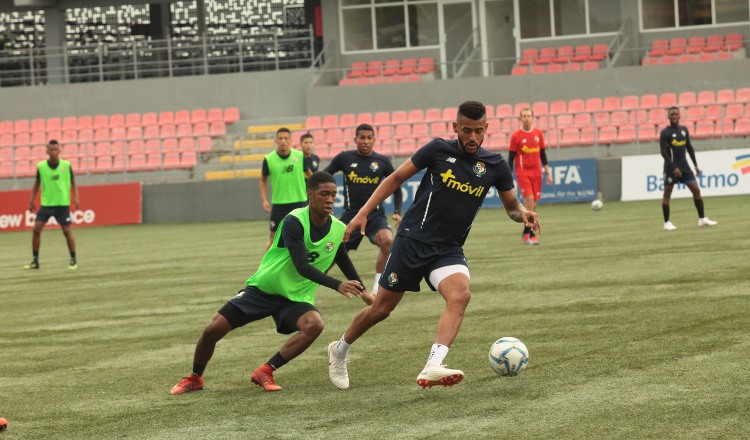 Aníbal Godoy durante un entrenamiento de la selección de Panamá. /Foto Anayansi Gamez