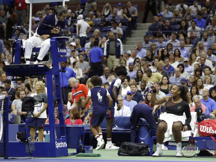 Serena Williams discute con Ramos Foto AP