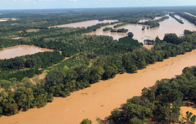 Crecientes inundaciones en el área de Pee Dee en Marion County, Carolina del Sur por el huracán Florence. EFE