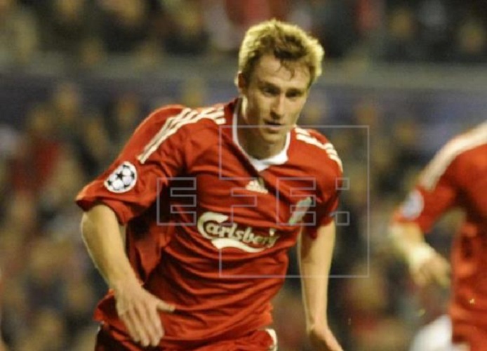 Stephen Darby cuando jugaba en Liverpool. Foto EFE
