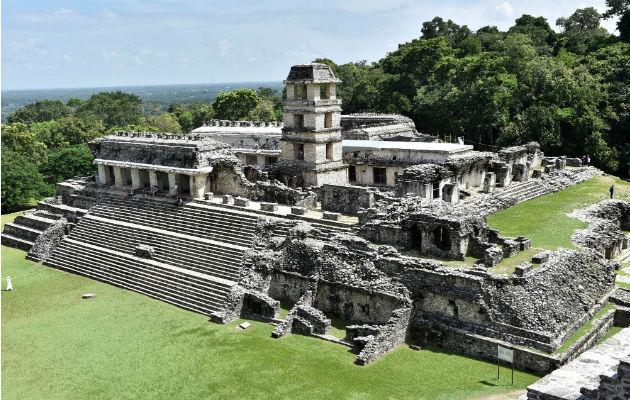 Vista de las ruinas de la ciudad de Palenque, en el estado de Chiapas (México). Foto: EFE.