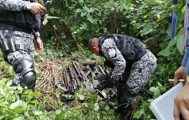 Hallazgo de armas en sector de Costa Verde en  La Chorrera