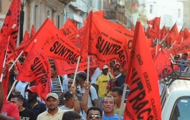 El Suntracs anunció protestas diarias en todos los proyectos donde hayan miembros de ese sindicato. Foto: Panamá América.