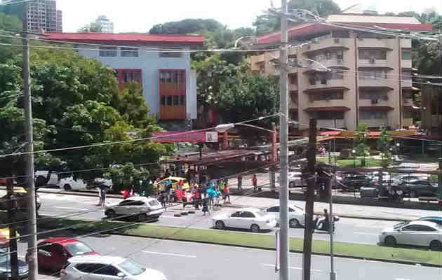 Protesta en la Universidad de Panamá. Foto/Tráfico C Panamá