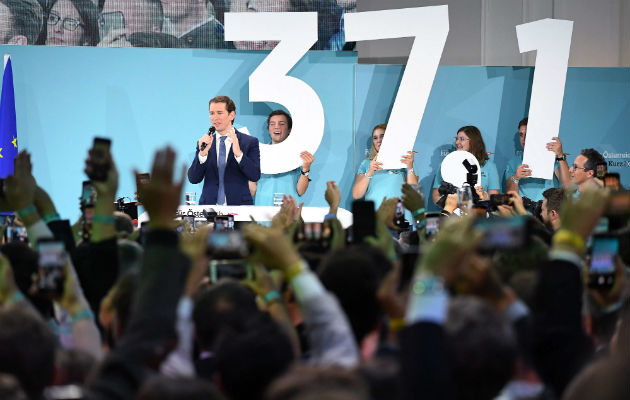 En Austria, el partido conservador del canciller Sebastian Kurz se alió con el ultraderechista Partido de la Libertad. Foto/ Joe Klamar/Agence France-Presse — Getty Images.