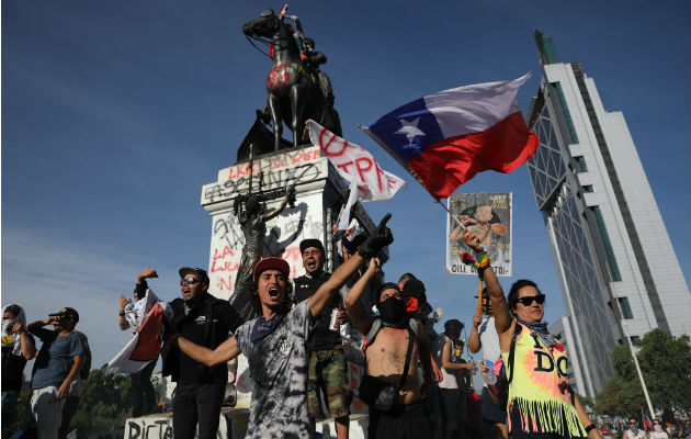 Protestas antigubernamentales en Chile. Foto/ AP