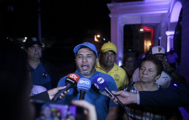 Fernando Ábrego, representante de Asoprof fue la voz de los gremios. /Víctor Arosemena