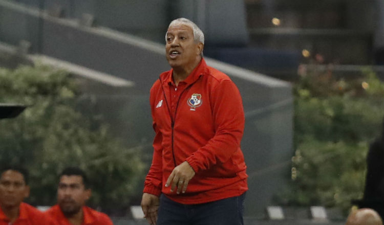 Manuel Arias en la presentación de Américo “Tolo” Gallego como técnico de la selección de Panamá. Foto Anayansi Gamez