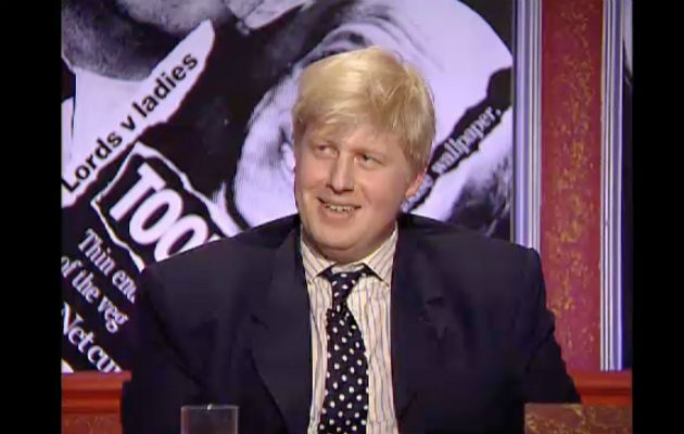 Boris Johnson en “Have I Got News for You”. Foto/ Hat Trick Productions.