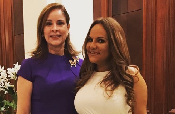 Sandra Sandoval junto a la primera dama. Foto: Instagram
