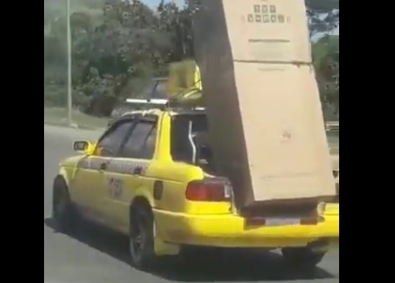 La grabación se hizo cuando el taxi circulaba por el Corredor Norte.