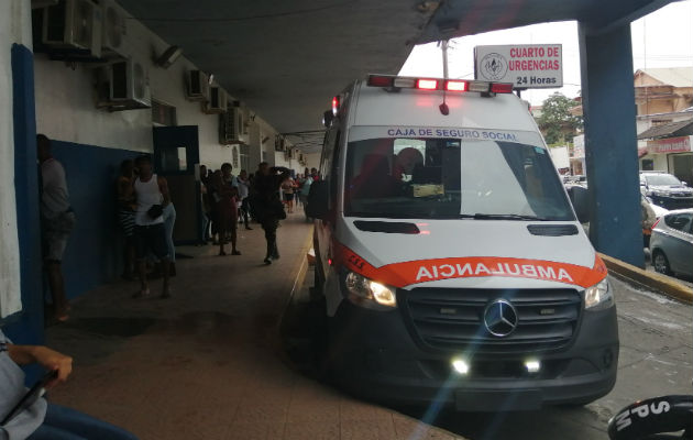 Los baleados fueron auxiliados y llevados a urgencias de la Policlínica de Sabanitas. Foto: Diómedes Sánchez S. 