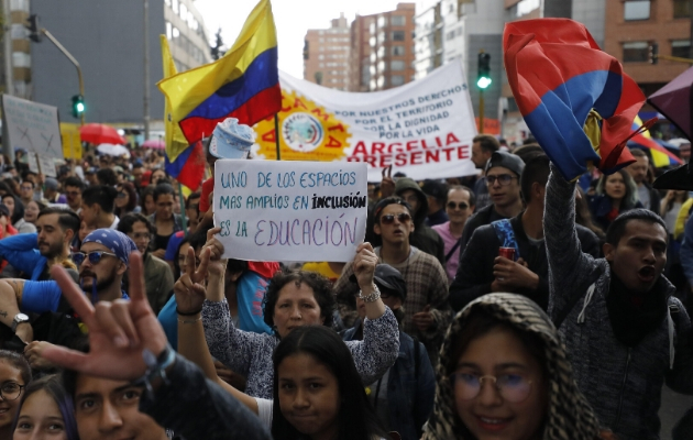 En Colombia hay un sentimiento generalizado de inconformidad con un gobierno poco popular. Foto: EFE/ Mauricio Dueñas Castañeda.