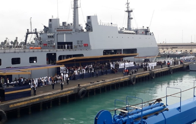 Es la primera que vez oficiales de nuestra Fuerza Pública participarán de una expedición ANTAR XXVII, a bordo del Buque BAP Carrasco. Foto: Roberto López Dubois 