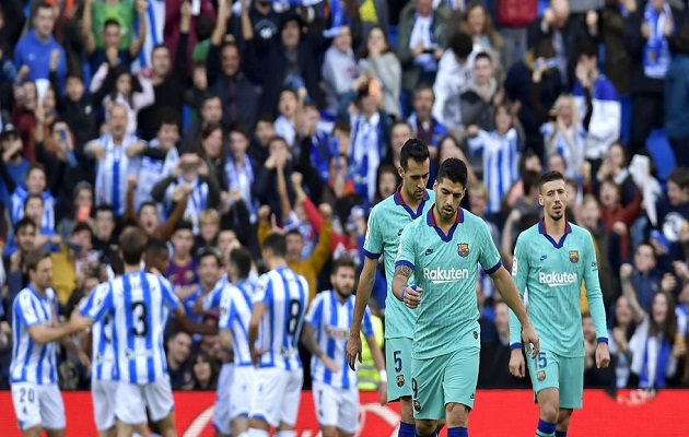Barcelona cedió puntos ante Real Sociedad. Foto:AP