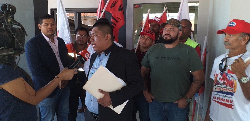 Jaime Caballero, dirigente del Suntracs hizo la denuncia contra las autoridades competentes Foto/José Vásquez