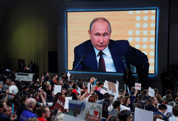 Un total de 1.895 periodistas acudieron a la conferencia en la que Putin analiza los principales acontecimientos en el país y a nivel global en 2019. FOTO/EFE