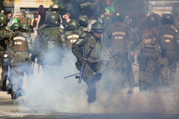 Plaza Italia es una rotonda que separa el centro de la capital chilena de los barrios más acomodados y que ha sido el epicentro de esta crisis.