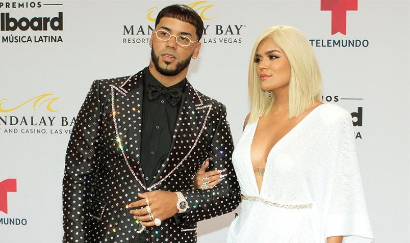 Anuel AA y Karol G. Foto: EFE