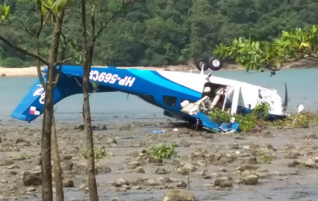 Estado en que quedó la pequeña aeronave. Foto: Eric A. Montenegro.