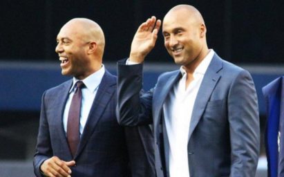 Mariano Rivera y Derek Jeter. Foto: AP