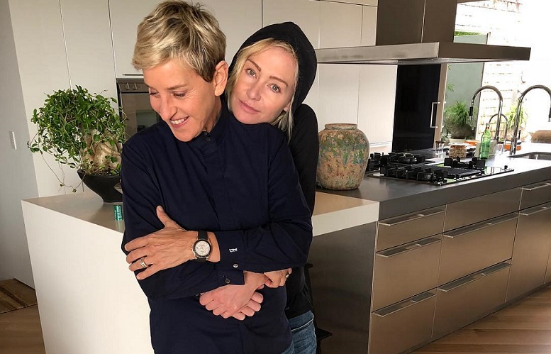 Ellen DeGeneres y su esposa Portia de Rossi. Foto: Instagram