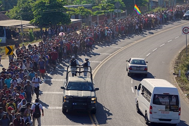 El 14 de enero salió el primer grupo de inmigrantes hondureños por el punto aduanero de Corinto, fronterizo con Guatemala, mientras que el segundo lo hizo al día siguiente por el punto de Agua Caliente.