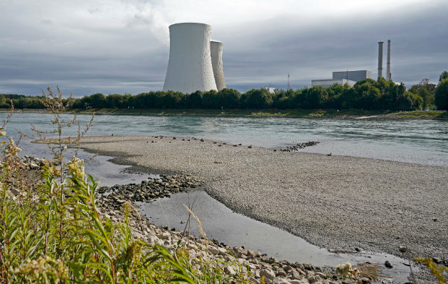 La planta nuclear en Philippsburg, Alemania, cerró el 31 de diciembre. La última planta nuclear cerrará para el 2022. Foto / Ronald Wittek/EPA, vía Shutterstock.