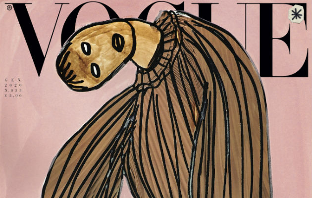 Ocho artistas diseñaron portadas para enero. Foto ilustrativa / Vogue Italia.