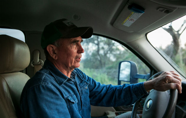 “Si se levanta el muro, será la nueva frontera”, dijo Richard Drawe, un texano que vendió tierra al Gobierno. Foto / Ilana Panich-Linsman para The New York Times.