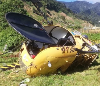 El helicóptero HP-1734EP cayó en el área de Cerro Punta.