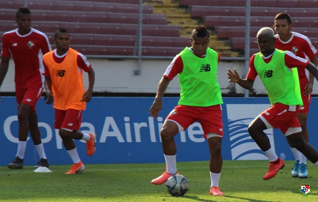 Jugadores de Panamá en los entrenamientos. Foto@Fepafut