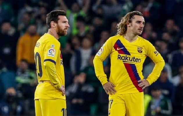 Messi y Griezmann. Foto: AP
