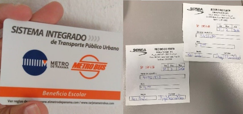 Usuarios presentan recibos que prueban de que sí pagaron por la tarjeta estudiantil, a pesar de que la adquirían por primera vez.