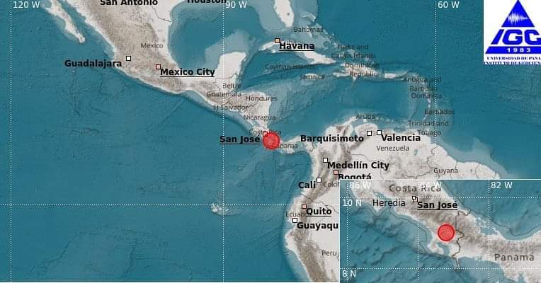 El primer sismo según el Instituto de Geociencias se registró a eso de las 9:15 de la noche con una magnitud de 4.2 al este de Volcán en Chiriquí, con una profundidad de 30 km y se sintió en toda la provincia chiricana.