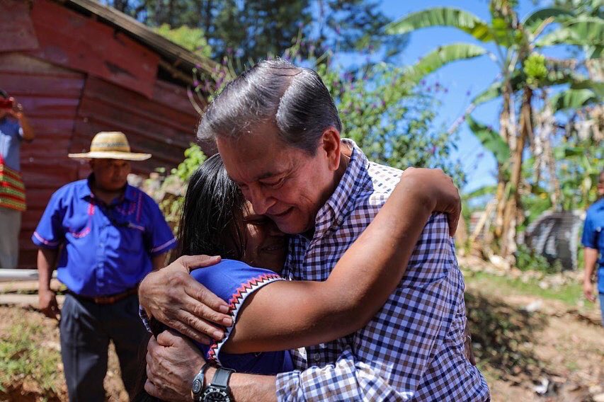 El presidente Laurentino Cortizo visitó este sábado Hato Chamí, en la Comarca Ngäbe-Buglé. 