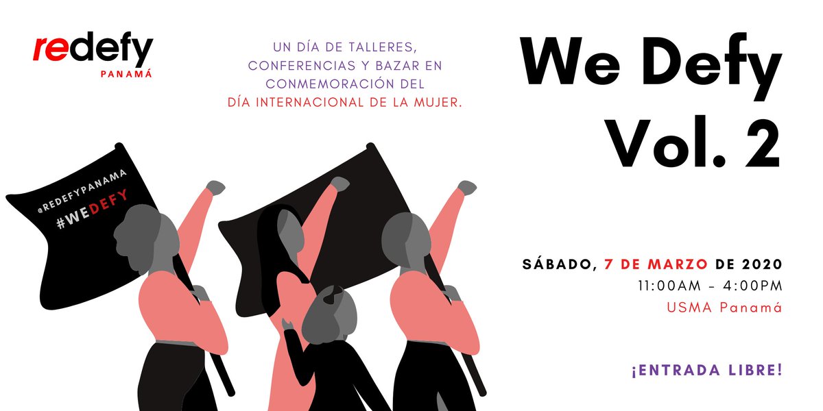 Redefy tiene hoy 7 de marzo hasta las 4:00 p.m. en Casco Antiguo,  donde desarrollarán diversas activiades en torno a la Mujer.