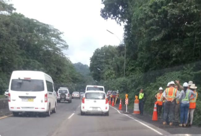 Los trabajos por los cuales se cerrará la Interamerciana a la altura de  Loma Cová se harán  de 12 m.d a las 2 de la tarde.