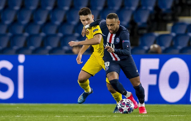 Neymar en el partido contra Borussia Dortmund. Foto:AP