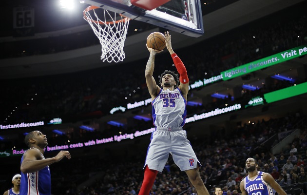 Christian Wood de los Pistons de Detroit. Foto:AP