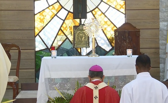 Monseñor José Domingo Ulloa dijo que hoy se celebra un Domingo de Ramos espiritual. Foto @ArquiPanama