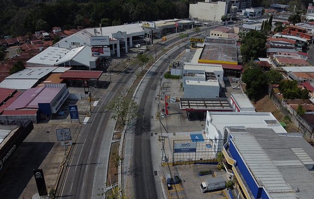 La inmovilidad ciudadana absoluta se aplicó ayer domingo. Foto: Tráfico C. Panamá.