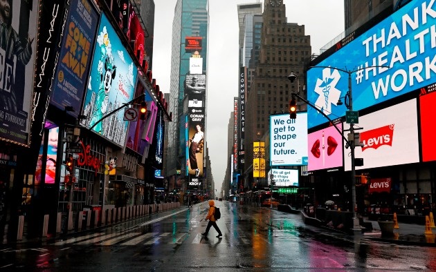 Imagen de una vacía Times Square el  pasado 26 de marzo.